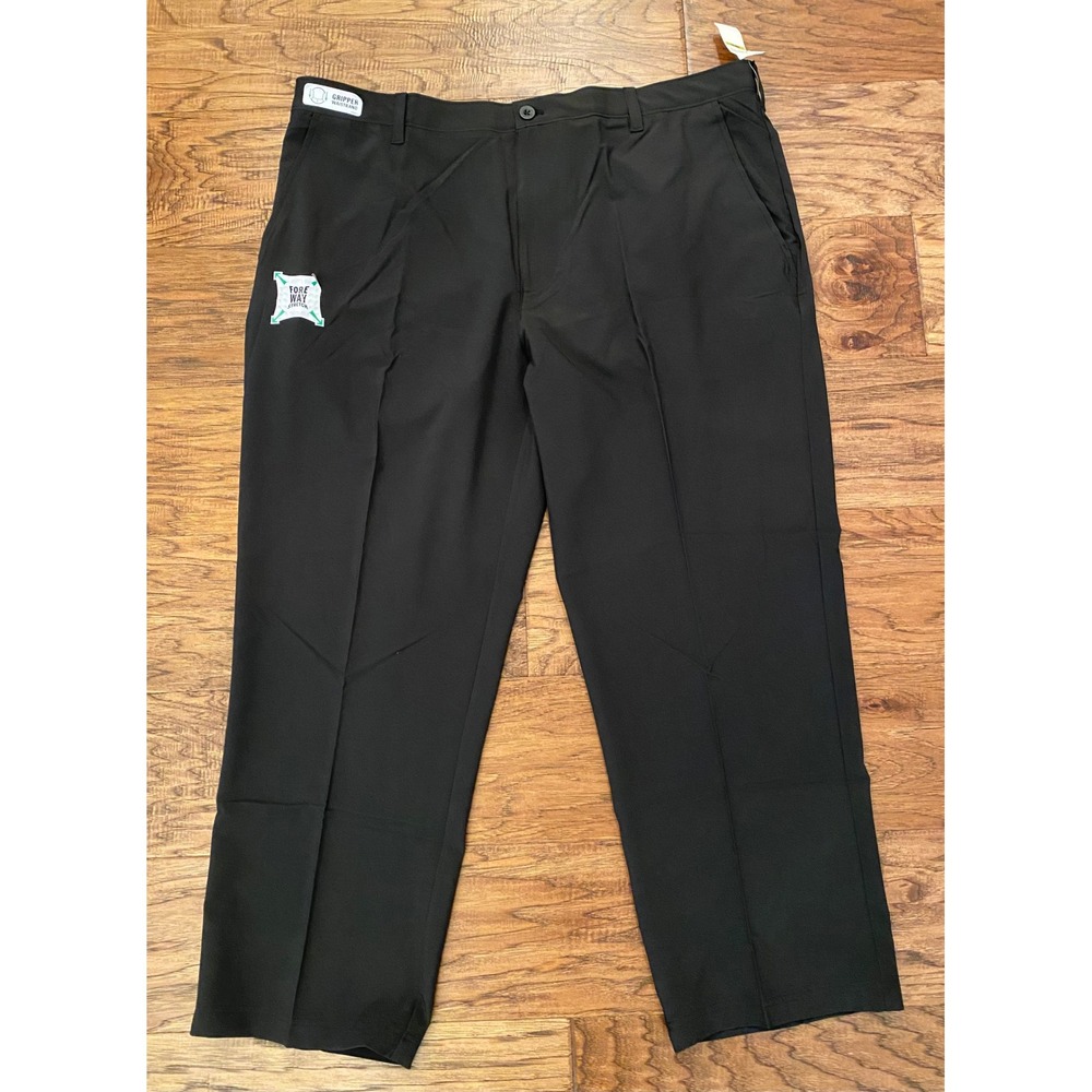 IZOD Golf Swing Flex Pants Mens 44x29 Black Fore Way Stretch Gripper Waistband - Picture 2 of 11